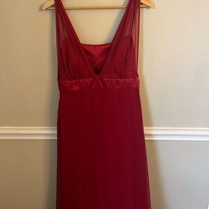 Dessy Collection Claret Bridesmaid/Formal Floor-Length Gown - Size 16